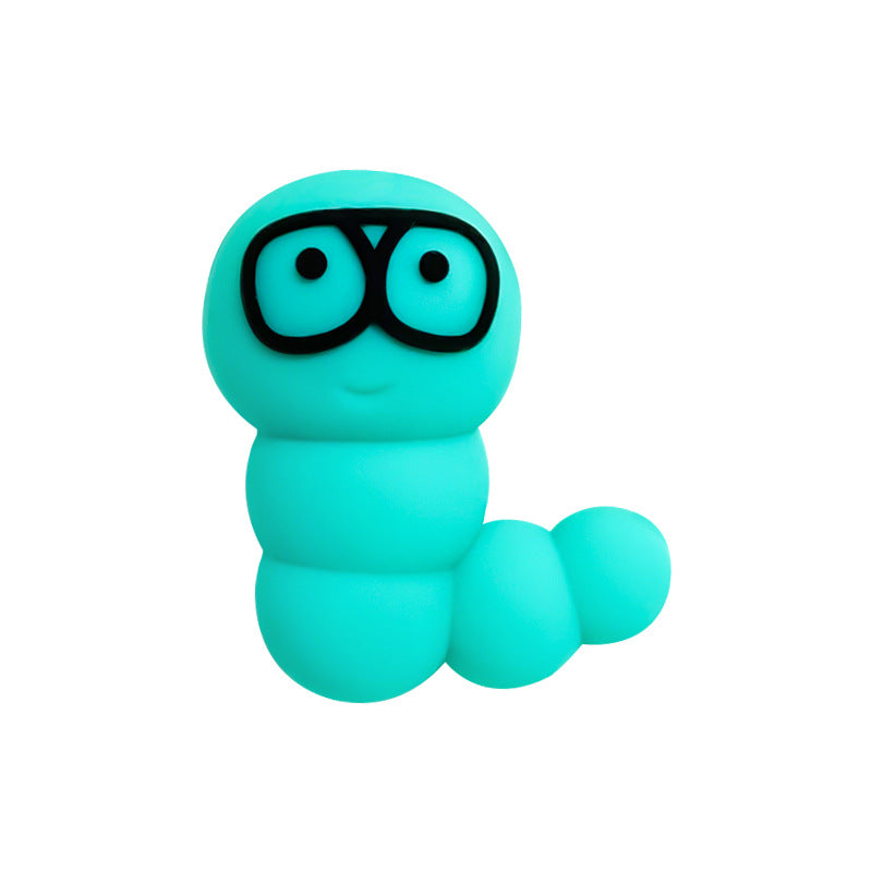 Wholesale 10pcs Factory New 3D Caterpillar Decompression Toy Stereo Silicone Beads Food Grade Keychain Beaded Accessories